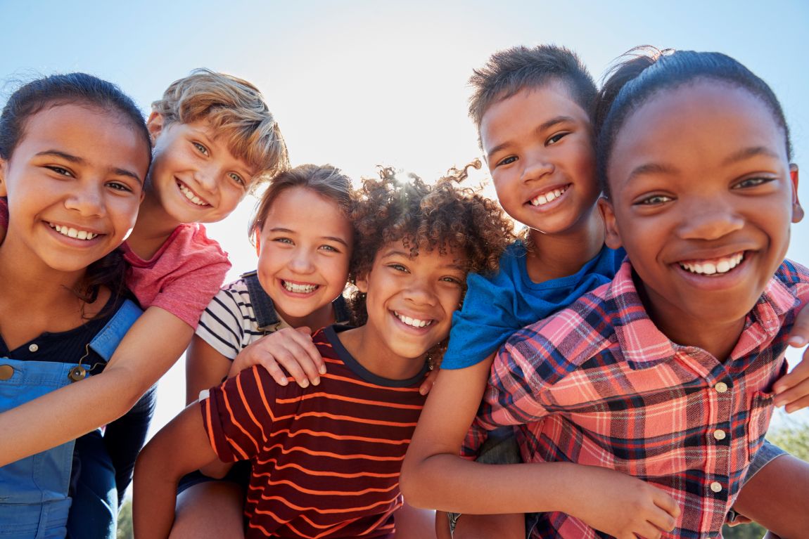 Pediatric-Allergy-symptoms group of happy children smiling